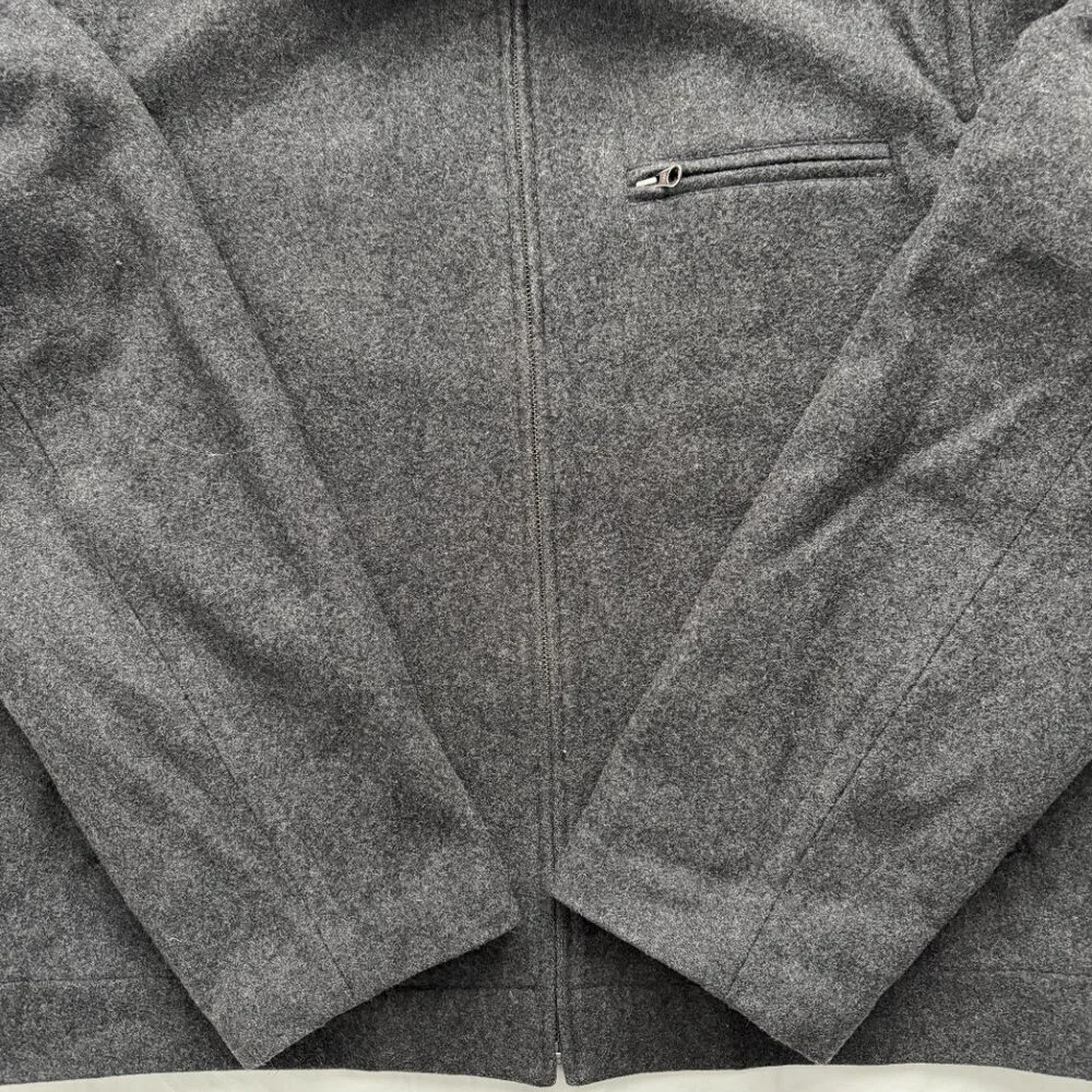 J CREW City Jacket Charcoal Night Gray Wool Blend Jacket XL